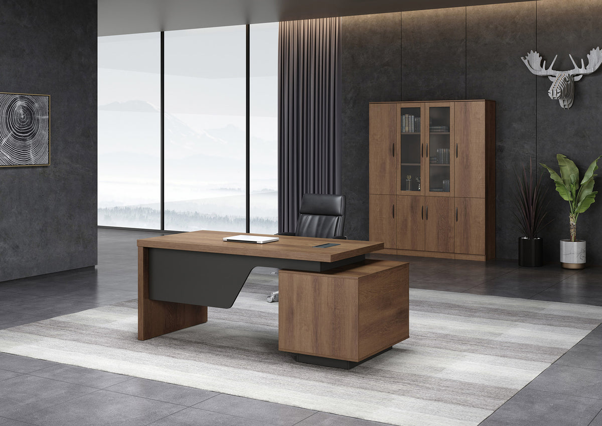 Executive Office Desk 1.6/1.8M Brown Oak