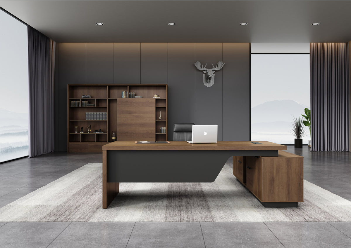 Bookshelf Bookcase Filing Display Unit 3.2M Cabinet Shelf Brown Oak